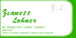 zsanett lohner business card